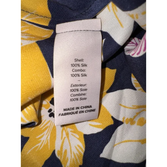 Cinq A Sept Kristi Silk Floral Tie Front Top Women’s S Feminine Preppy Summer - Picture 4 of 8